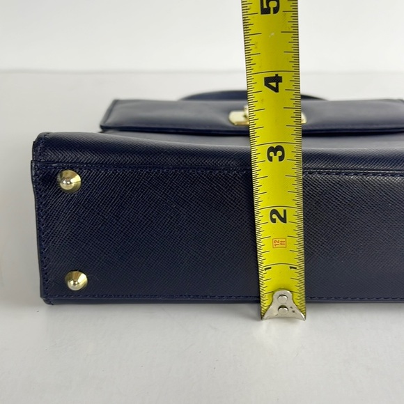 Vintage SISO Made in Italy Handbag Navy Blue - Picture 14 of 16